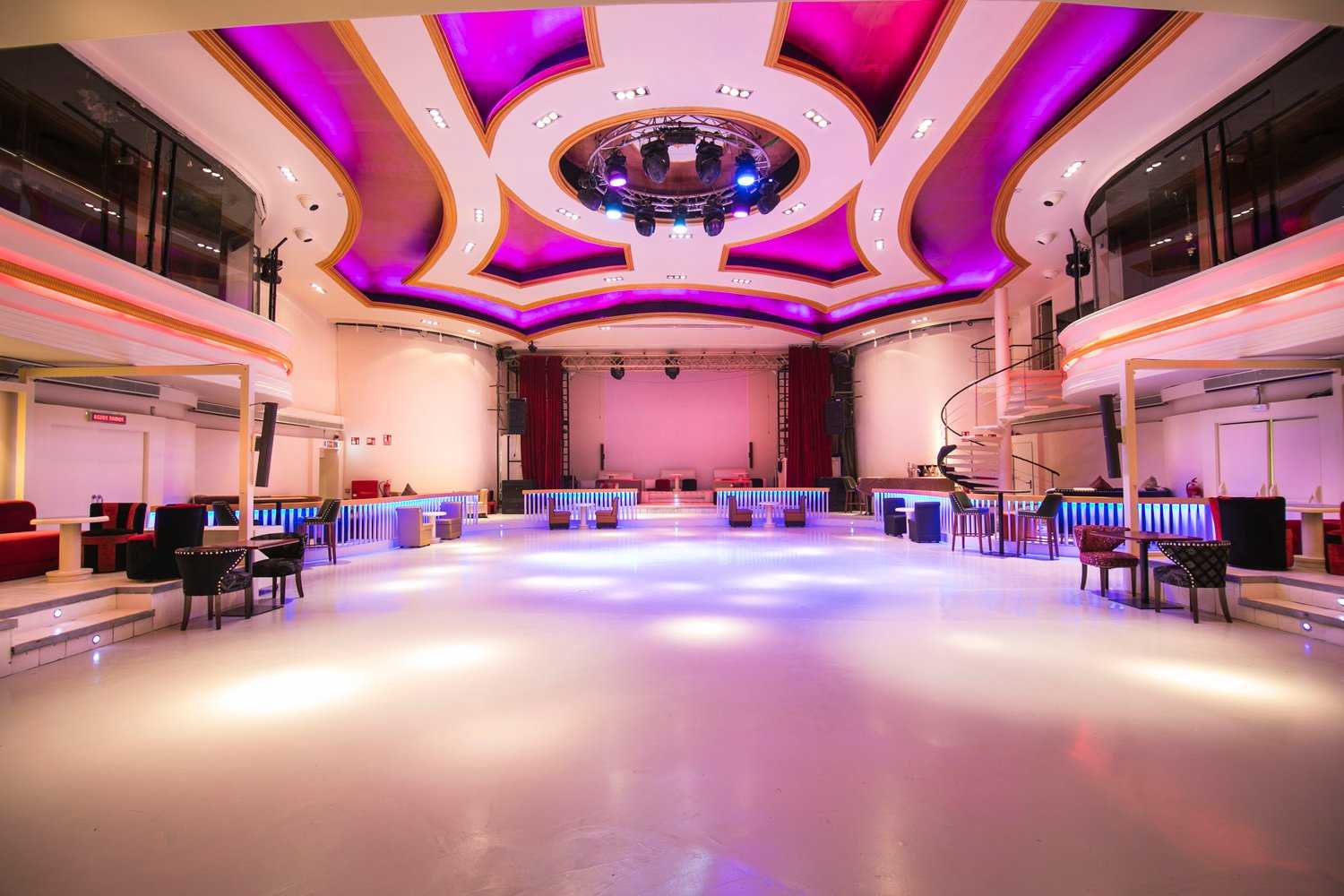 Dance floor and stage
