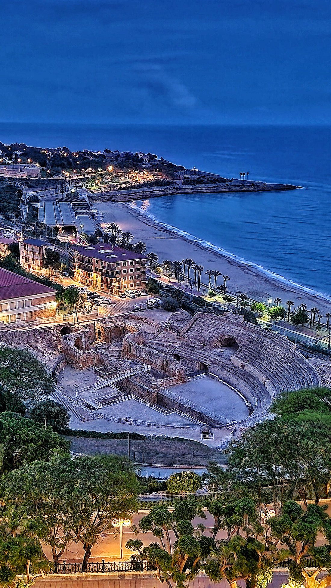 View of the roman amphitheatre from the festival venue